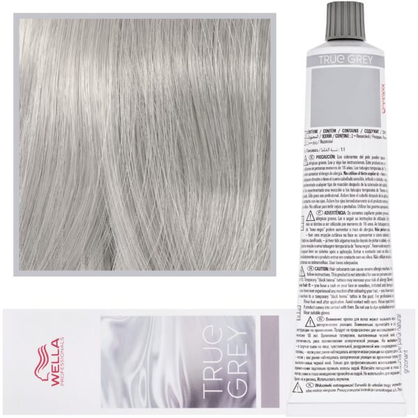 Wella True Grey - farba utleniająca do naturalnie siwych włosów, 60ml Shimmer Light Graphite | Błyszczący Jasny Toner Grafitowy