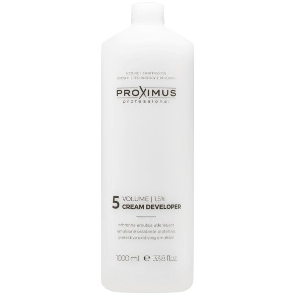 Proximus Cream Developer– oksydant do farbowania i rozjaśniania włosów, 1000 ml 1,5% | Volume 5