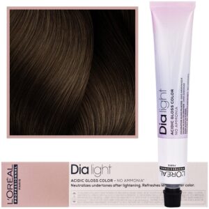 Loreal Dia Light - profesjonalna farba do włosów, 50ml 6.23 Ciemny Blond Opalizująco-Złocisty