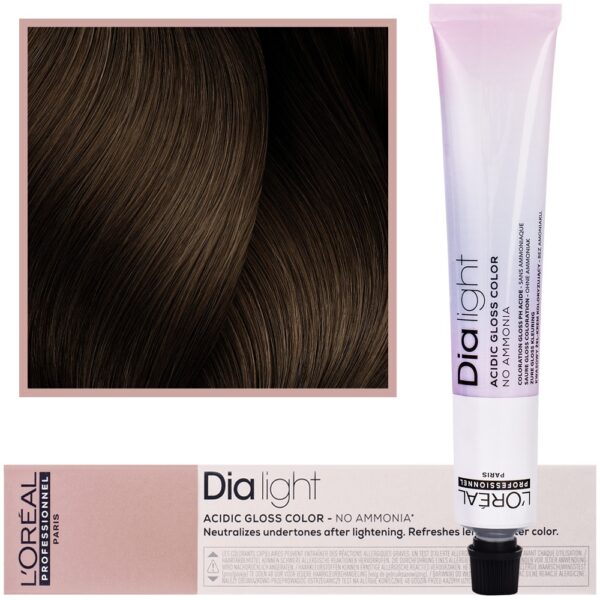 Loreal Dia Light - profesjonalna farba do włosów, 50ml 6.23 Ciemny Blond Opalizująco-Złocisty