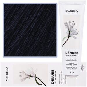 Montibello Denuee – naturalna wegańska farba do włosów bez amoniaku, 60 ml 1,1 | Niebiesko-Czarny