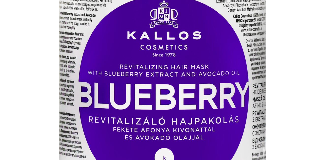 Kallos Blueberry Revitalizing Mask - maska do włosów z ekstraktem z jagód, 1000ml