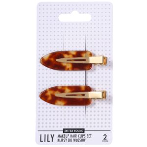 Sister Young Lily - klipsy do włosów do makijażu, różne kolory, 2szt Dark Brown | Ciemny Brąz