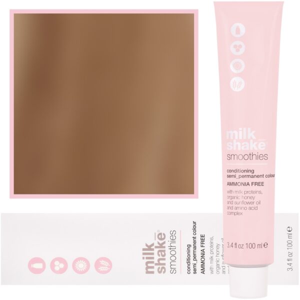 Milk Shake Smoothie Semi-Perm - farba do włosów bez amoniaku 100ml, paleta kolorów 7,13 | 7AG || Średni Złocisty Popielaty Blond