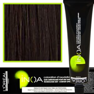 Loreal Inoa farba do włosów głęboki i trwały kolor dodatkowa ochrona włosa 60 ml 4.8 Brąz Mokka