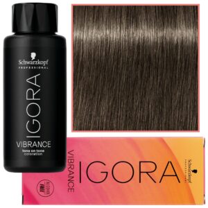 Schwarzkopf Professional Igora Vibrance – półtrwała farba do włosów bez amoniaku, 60ml 7-1 | Średni Blond Cendre