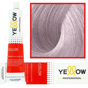 Alfaparf Yellow - trwała farba do włosów z aloesem i kiełkami pszenicy, 100ml 11,21 | Super High Lift Fioletowy Popielaty Blond
