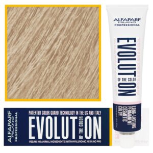 Alfaparf Evolution - wegańska farba do koloryzacji włosów, 60ml 10,31 | Najjaśniejszy Złocisty Popielaty Blond
