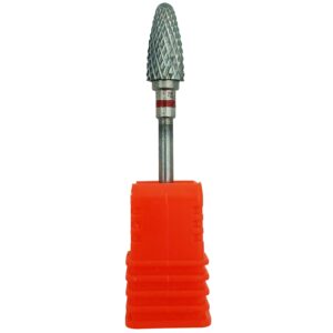 Frez Karbidowy Stożek - frez do manicure paznokci, kolor czerwony