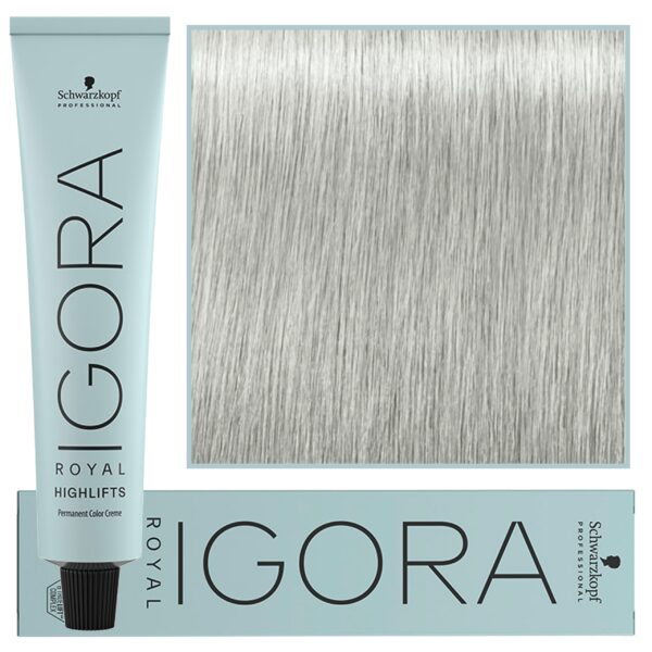 Schwarzkopf Professional Igora Royal Highlifts - farba do włosów o rozjaśniającej formule, 60ml 10-21 | Ultra Blond Popielaty Cendre