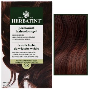 Herbatint Permanent Haircolour Gel – trwała, ziołowa farba do włosów w żelu, 170ml 5R | Jasny Miedziany Kasztan