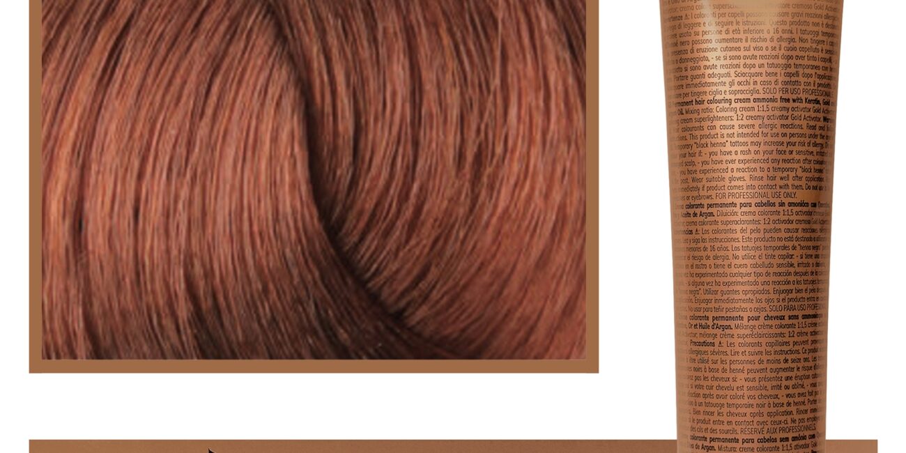 Fanola Oro Therapy - farba do włosów bez amoniaku, pełna paleta kolorów 7,4 | Miedziany Blond