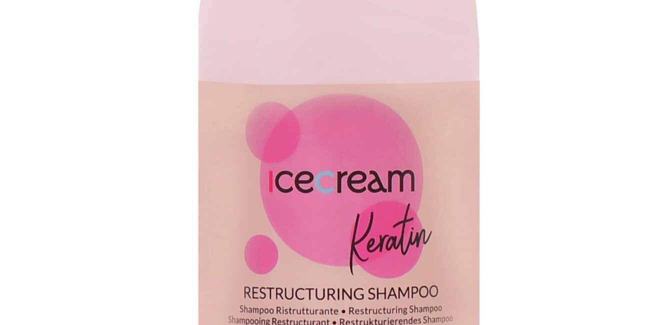 Inebrya Ice Cream Keratin Restructuring - szampon do włosów suchych i puszących się, 300ml