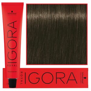 Schwarzkopf Professional Igora Royal - trwała farba do włosów o innowacyjnej formule, 60ml 5-16 | Jasny Brąz Cendre Czekoladowy