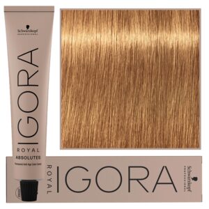 Schwarzkopf Professional Igora Royal Absolutes - trwała farba do włosów z kolagenem, 60ml 9-60 | Ekstra Jasny Blond Czekoladowo Naturalny