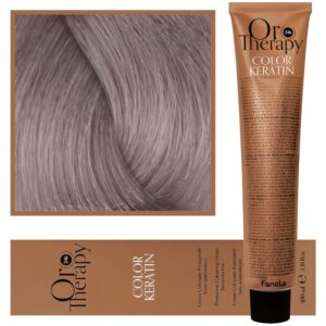 Fanola Oro Therapy - farba do włosów bez amoniaku, pełna paleta kolorów 8,21 | Jasny Fioletowy Popielaty Blond