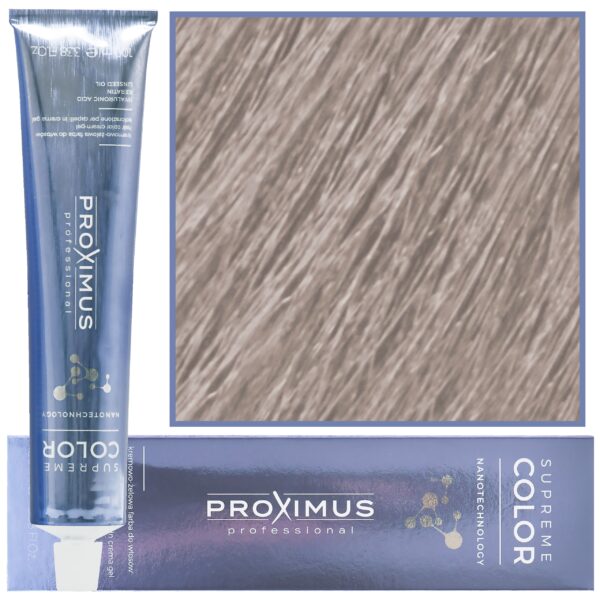 Proximus Supreme Color Nanotechnology – profesjonalna farba do włosów z kwasem hialuronowym, 100ml 10,28 | Bardzo Jasny Kasztanowo Fioletowy Platynowy Blond