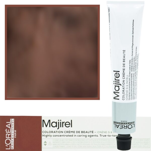 Loreal Majirel - profesjonalna farba do włosów, paleta kolorów, 50ml 5.35 Jasny Brąz Złocisto-Mahoniowy
