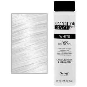 Be Hair Be Color Crazy – toner do włosów w żelu z keratyną, bez amoniaku, 150ml White | Biały