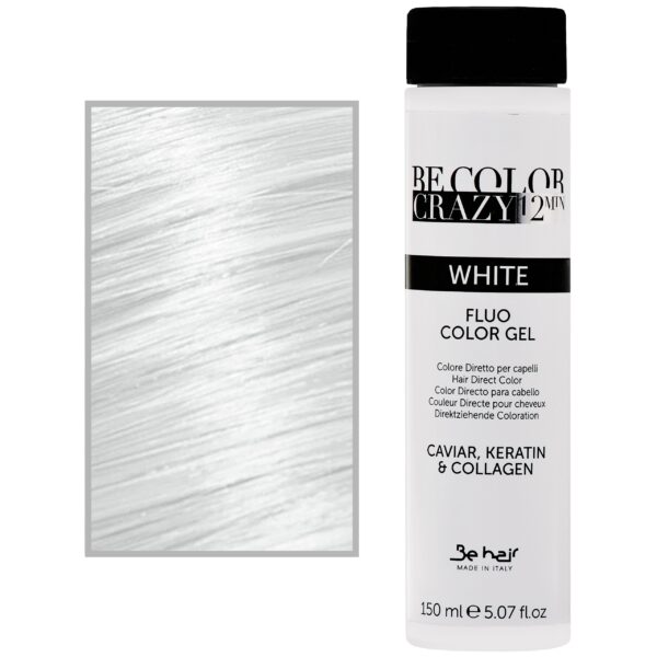 Be Hair Be Color Crazy – toner do włosów w żelu z keratyną, bez amoniaku, 150ml White | Biały