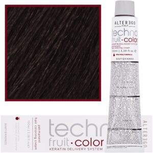 Alter Ego Technofruit Color – farba z keratyną do trwałej koloryzacji włosów, 100ml 6/1 | Ciemny Blond Popielaty