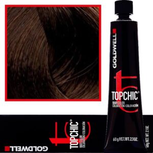 Goldwell Topchic - profesjonalna farba do włosów, 60ml 6-BP Wyrafinowany Perłowy Jasny Brąz