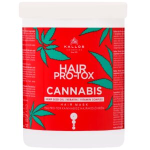 Kallos Hair Pro-Tox Cannabis Mask - maska do włosów z olejem konopnym i keratyną, 1000ml