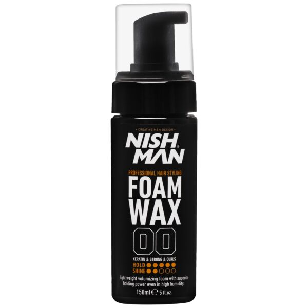 Nishman Foam Wax 00 - wosk do stylizacji włosów w piance, 150ml