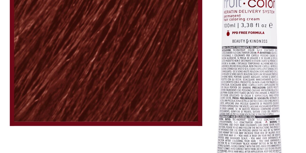 Alter Ego Technofruit Color – farba z keratyną do trwałej koloryzacji włosów, 100ml 6/46 | Ciemny Blond Miedziany Czerwony