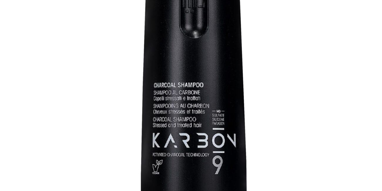 Echosline Karbon 9 Charcoal Shampoo - szampon do włosów zniszczonych z węglem, 1000ml