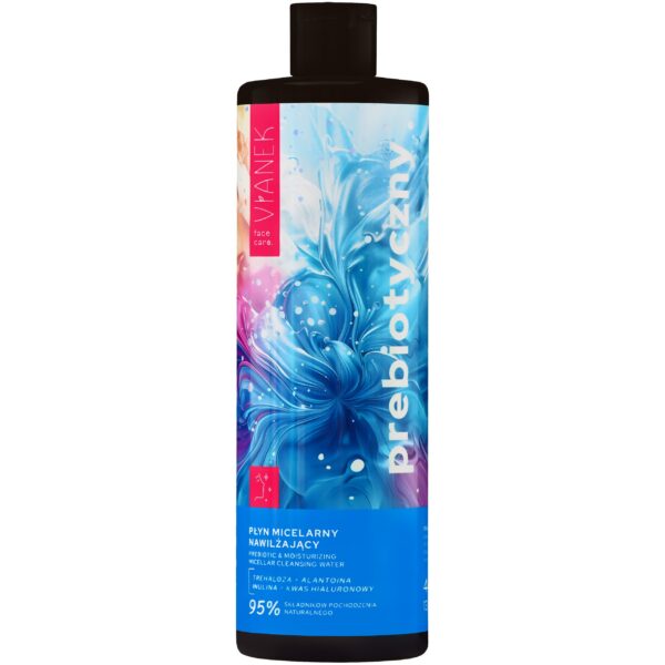 Vianek prebiotyczny płyn micelarny - nawilżający płyn do mycia twarzy z trehalozą, 400ml