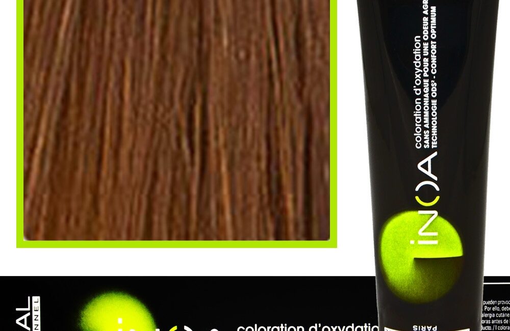 Loreal Inoa farba do włosów głęboki i trwały kolor dodatkowa ochrona włosa 60 ml 7.34 Złoty Blond Miedziany