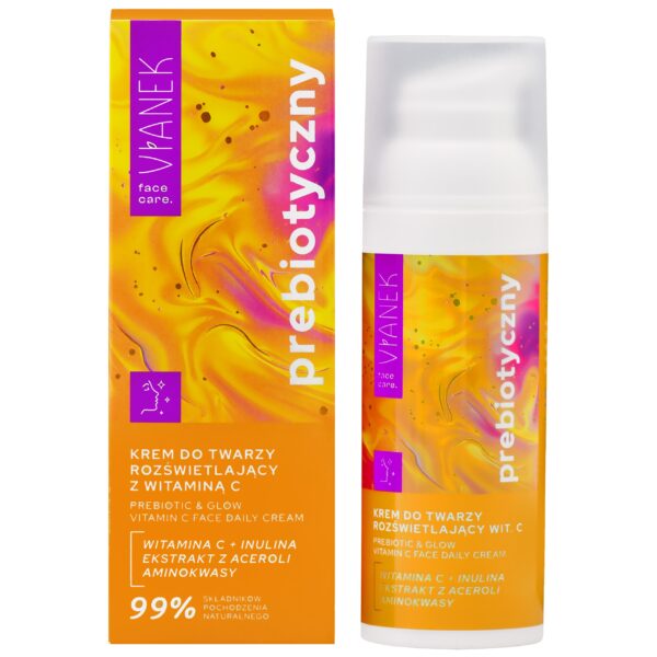 Vianek Prebiotyczny - rozświetlający krem do twarzy z witaminą C, 50ml
