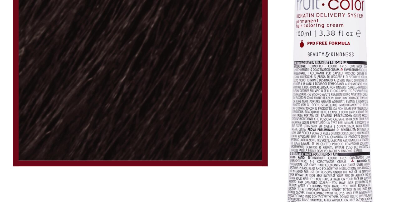 Alter Ego Technofruit Color – farba z keratyną do trwałej koloryzacji włosów, 100ml 4/72 | Kasztan Brązowy Irys