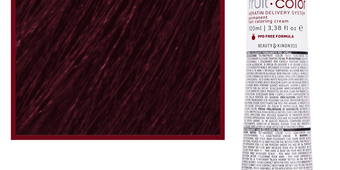 Alter Ego Technofruit Color – farba z keratyną do trwałej koloryzacji włosów, 100ml 6/656 | Ciemny Blond Czerwono Intensywnie Mahoniowy