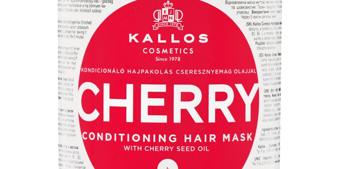 Kallos Cherry Conditioning Mask - odżywcza maska do włosów zniszczonych z wiśnią, 1000ml