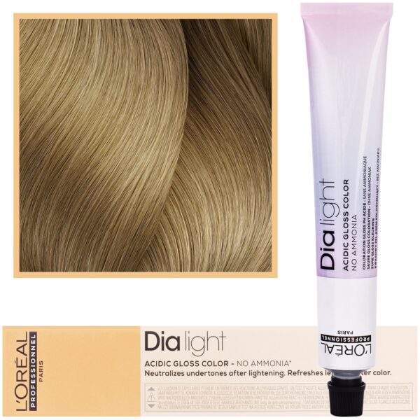 Loreal Dia Light - profesjonalna farba do włosów, 50ml 9.03 Bardzo Jasny Blond Naturalny Złocisty
