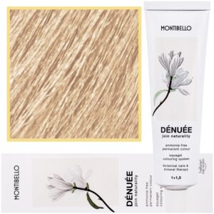 Montibello Denuee – naturalna wegańska farba do włosów bez amoniaku, 60 ml 10,32 | Perłowy Złoty Platynowy Blond