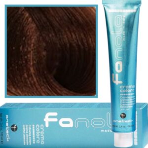 Fanola Crema Color farba - profesjonalny krem koloryzujący, 100 ml 6.04 | Ciemny Blond Naturalny Miedziany