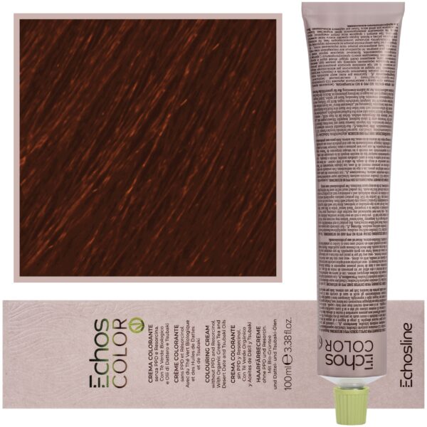 Echosline Echos Color Colouring Cream - wegańska farba do włosów, 100ml 8,4 | Miedziany Jasny Blond