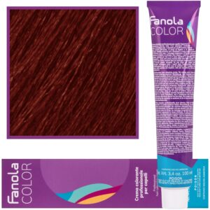 Fanola Crema Color farba - profesjonalny krem koloryzujący, 100 ml 6.44 | Ciemny Blond Intensywnie Miedziany