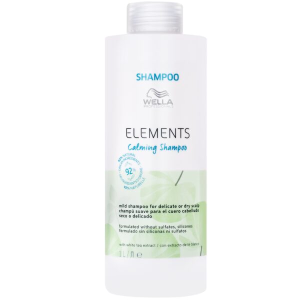 Wella Elements Calming szampon do włosów i suchej lub wrażliwej skóry głowy, 1000ml