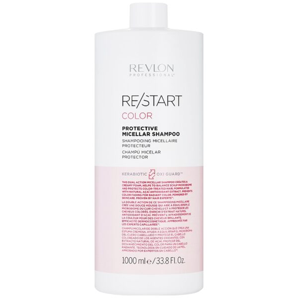 Revlon Restart Color Micellar Shampoo - szampon micelarny do włosów farbowanych, 1000ml