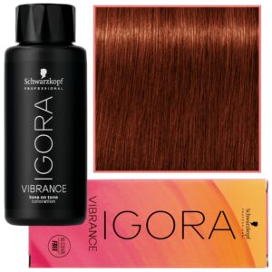 Schwarzkopf Professional Igora Vibrance – półtrwała farba do włosów bez amoniaku, 60ml 6-78 | Ciemny Blond Miedziany Czerwony