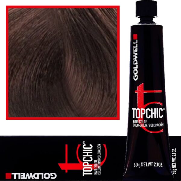 Goldwell Topchic - profesjonalna farba do włosów, 60ml 5-NN Ekstra Mocny Jasny Naturalny Brąz