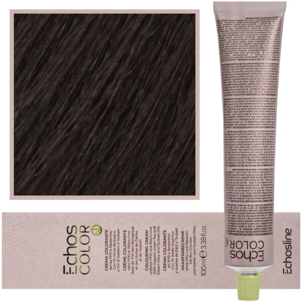Echosline Echos Color Colouring Cream - wegańska farba do włosów, 100ml 5,0 | Jasny Kasztan