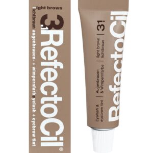 Refectocil henna do brwi i rzęs w żelu 15ml długotrwały efekt podkreślający oprawę oczu 3.1 Jasny Brąz