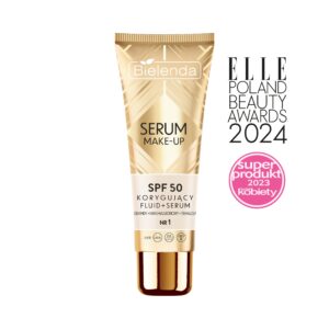 Bielenda Korygujący fluid+serum SPF50 do każdego typu cery, odcień nr 1