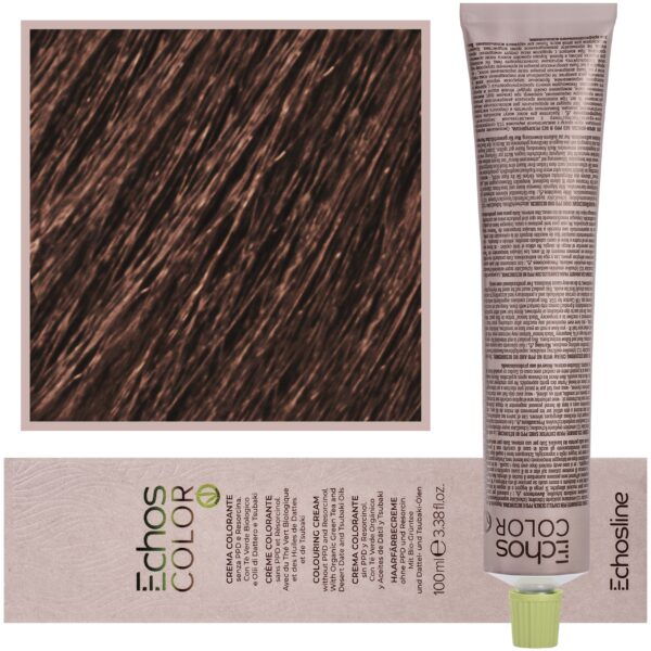 Echosline Echos Color Colouring Cream - wegańska farba do włosów, 100ml 7,7 | Brązowy Średni Blond