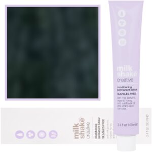 Milk Shake Creative - farba do włosów 100ml, pełna paleta kolorów 1,11 | 1AA || Intensywny Popielaty Czarny